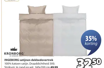 Aanbieding: INGEBORG satijnen dekbedovertrek