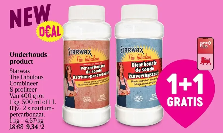 Promotie: Onderhouds-product Percarbonate de soude / Bi