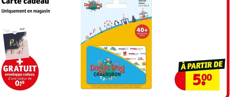 Offre: Carte cadeau Dagje Weg