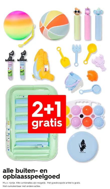 Promotie: Alle buiten- en opblaasspeelgoed