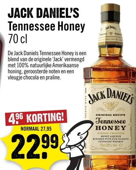 Aanbieding: Jack Daniel's Tennessee Honey 70 cl