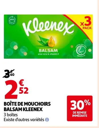 Offre: Mouchoirs balsam