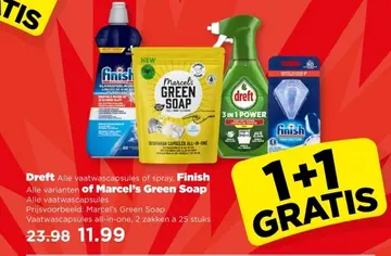 Aanbieding: Dreft, Finish, Marcel's Green Soap