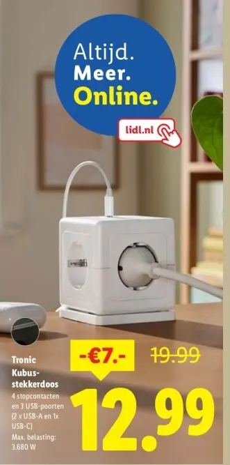 Aanbieding: Kubus-stekkerdoos