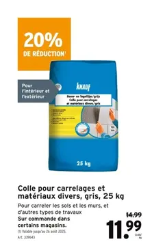 Offre: Colle pour carrelages et matériaux divers, gr