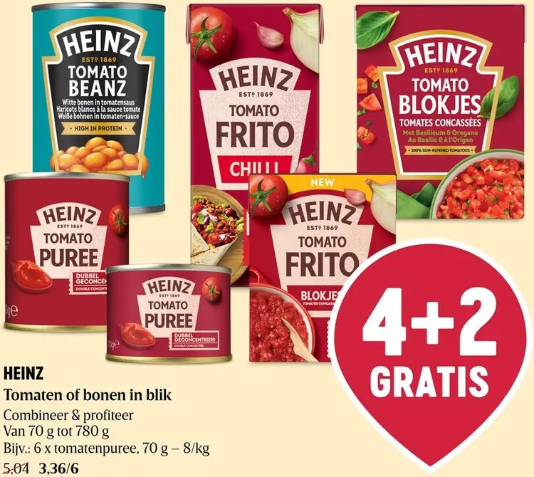 Promotie: Tomaten of bonen in blik