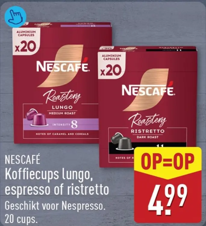 Aanbieding: Koffiecups lungo, espresso of ristretto