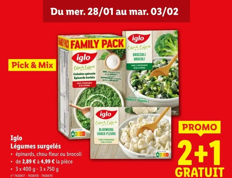 Offre: Légumes surgelés