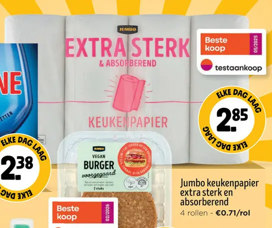 Promotie: Jumbo keukenpapier extra sterk en absorberend