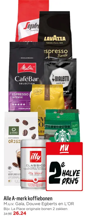 Aanbieding: Alle A-merk koffiebonen