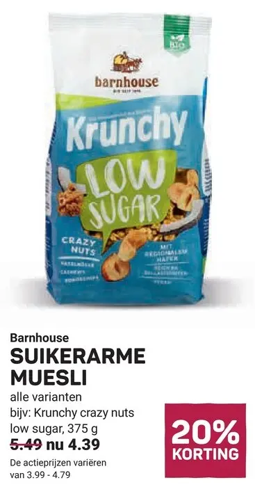 Aanbieding: Suikerarme muesli