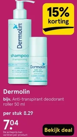 Aanbieding: Dermolin Anti-transpirant deodorant roller