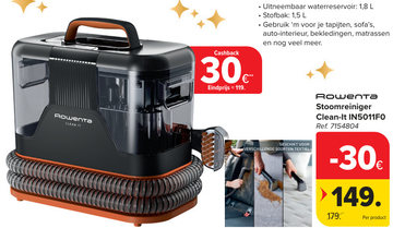 Aanbieding: Rowenta Stoomreiniger Clean-It IN5011F0