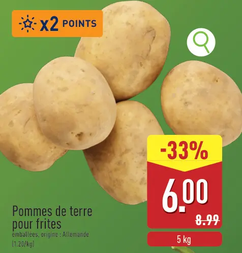 Offre: Pommes de terre pour frites