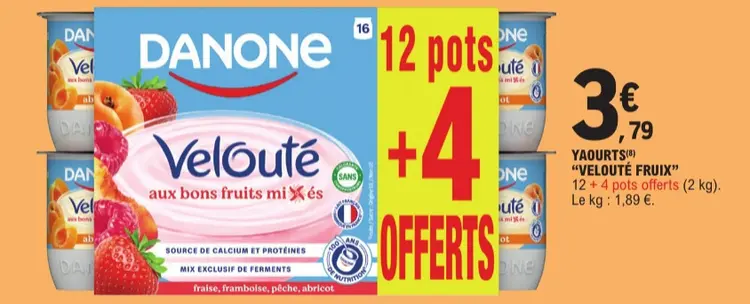 Offre: Yaourts "velouté fruix"