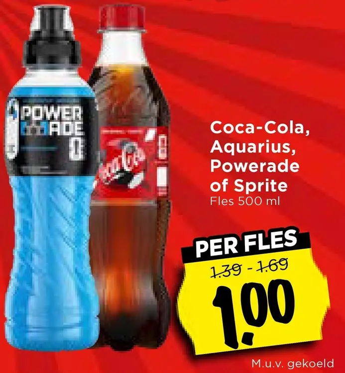 Aanbieding: Coca-Cola, Aquarius, Powerade of Sprite