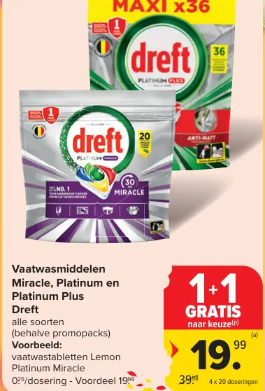 Promotie: Vaatwasmiddelen Miracle, Platinum en Platinum