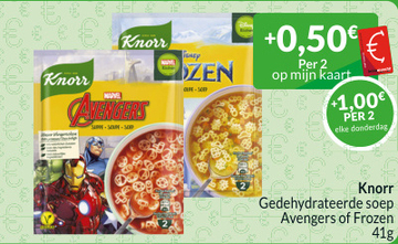 Aanbieding: Knorr Gedehydrateerde soep Avengers of Frozen