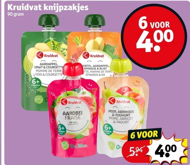 Aanbieding: knijpzakjes
