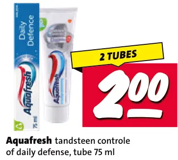 Aanbieding: Tandsteen controle of daily defense, tube