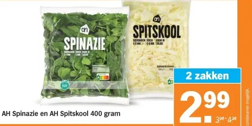 Aanbieding: Spinazie en Spitskool