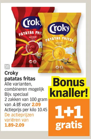 Aanbieding: patatas fritas