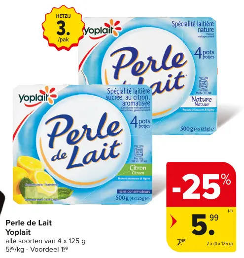 Promotie: Perle de Lait