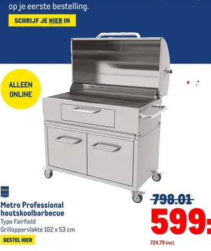 Aanbieding: Metro Professional houtskoolbarbecue
