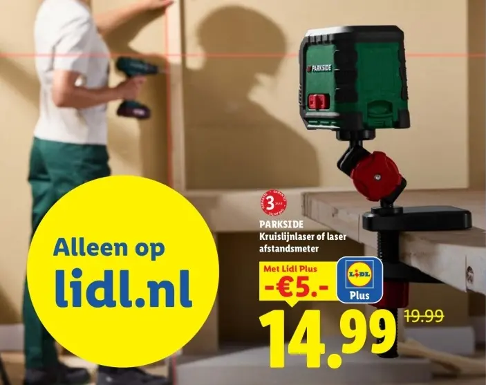 Aanbieding: Kruislijnlaser of laser afstandsmeter