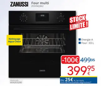 Offre: ZANUSSI Four multi