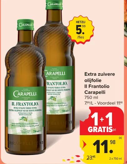 Promotie: Extra zuivere olijfolie Il Frantolio