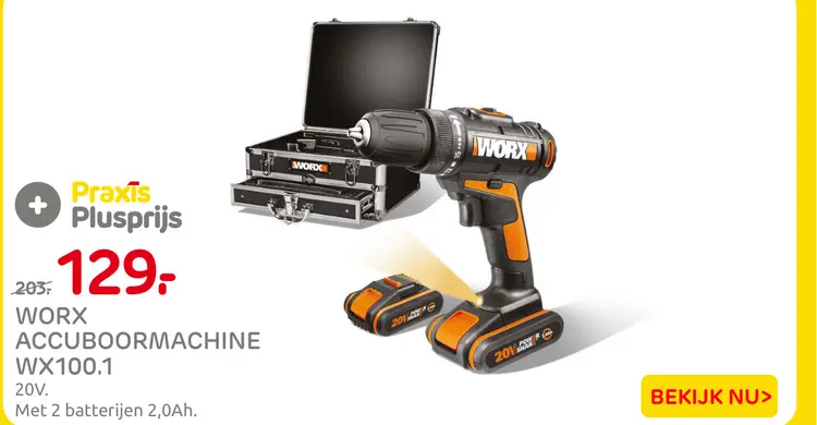 Aanbieding: Worx accuboormachine wx100.1