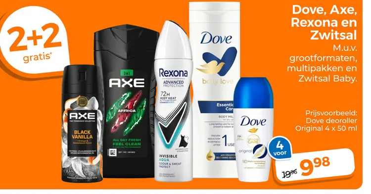 Aanbieding: Dove, Axe, Rexona en Zwitsal