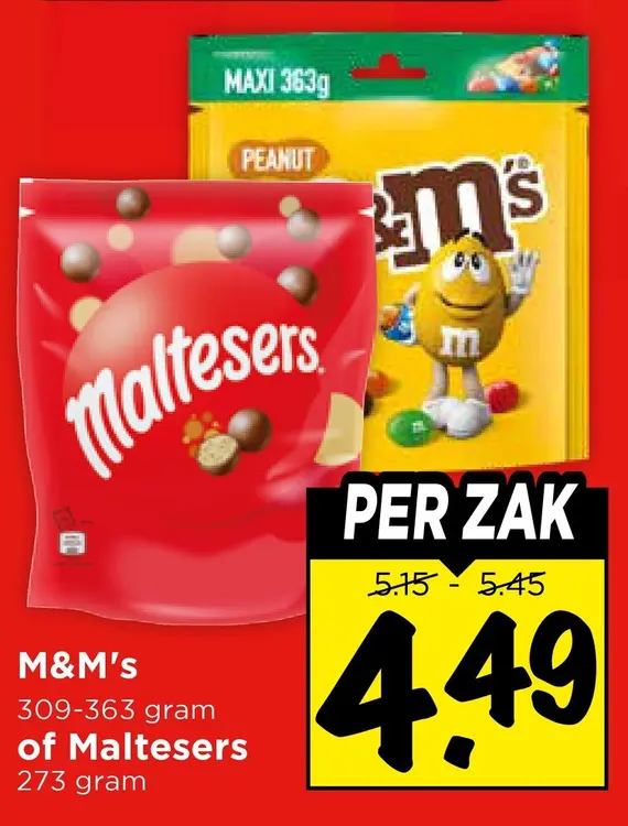 Aanbieding: M&M's or Maltesers