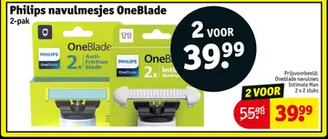Aanbieding: Philips navulmesjes OneBlade