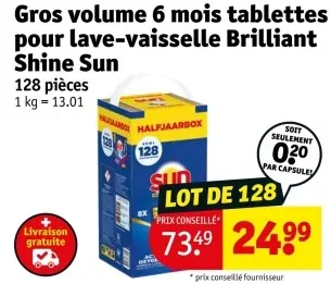 Offre: Gros volume 6 mois tablettes pour lave-vaisselle