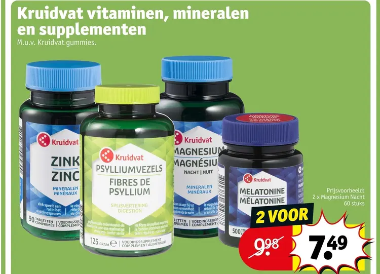 Promotie: Kruidvat vitaminen, mineralen en supplementen