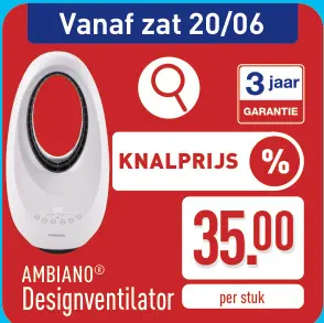 Promotie: Designventilator