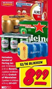 Aanbieding: Heineken, Amstel of Hertog Jan, Bavaria, Grolsch