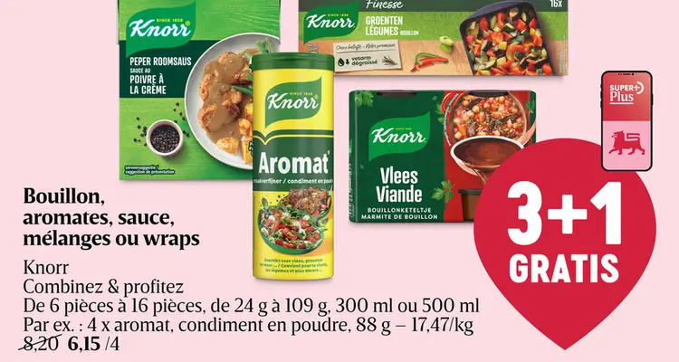 Offre: Bouillon, aromates, sauce, mélanges ou wraps