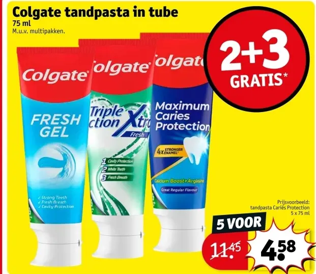 Aanbieding: Colgate tandpasta in tube