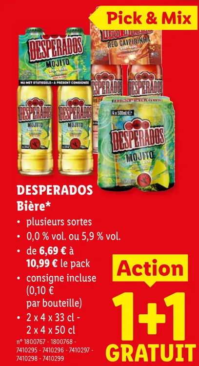 Offre: DESPERADOS Bière