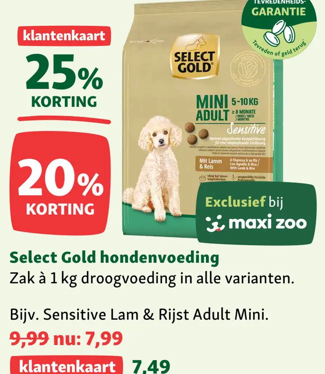 Aanbieding: Select Gold hondenvoeding