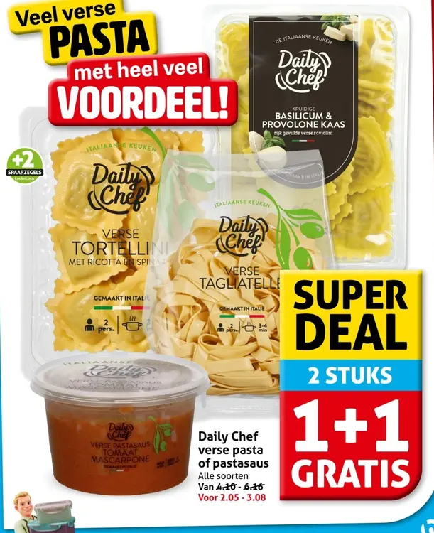 Aanbieding: Daily Chef verse pasta of pastasaus