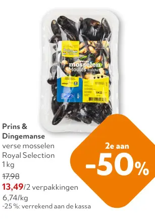 Promotie: Verse mosselen Royal Selection