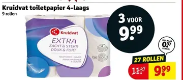 Aanbieding: Kruidvat toiletpapier 4-laags