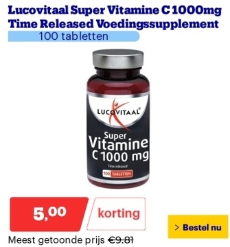 Aanbieding: Lucovitaal Super Vitamine C 1000mg Time Relea