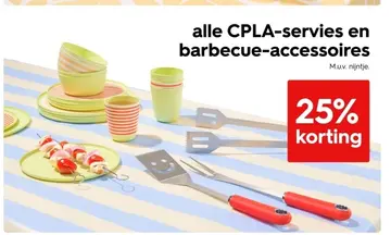 Aanbieding: CPLA-servies en barbecue-accessoires