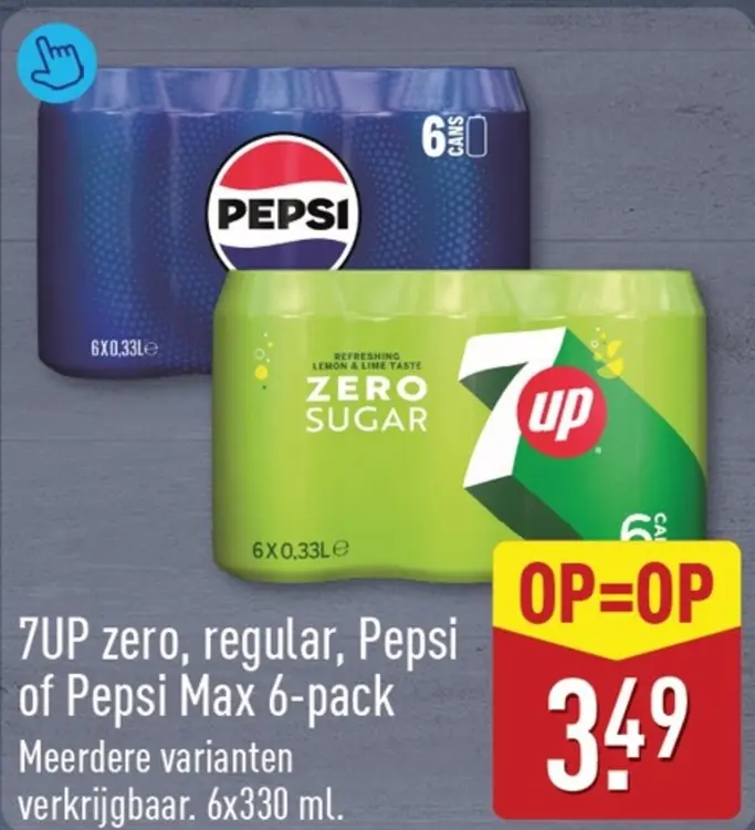 Aanbieding: Zero, regular, Pepsi of Pepsi Max 6-pack