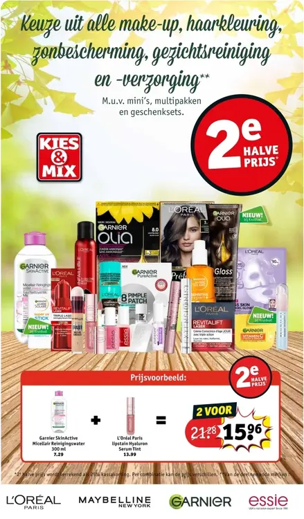 Promotie: Alle make-up, haarkleuring, zonbescherming, gezichtsreiniging en -verzorging